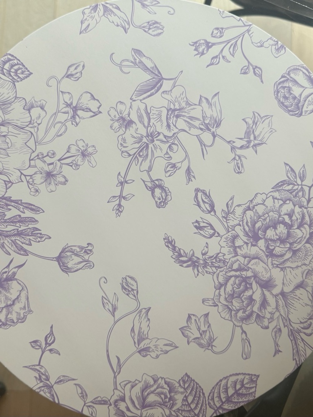 NEW. Lavender Floral Toile Pattern Placemats & Napkins (Set of 10)